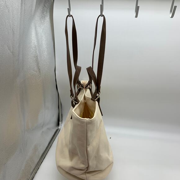 Isaac Mizrahi Live Womens Handbag Bridgehampton Tote Bag Cream Color - Picture 3 of 13